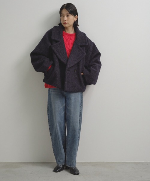 ビット付きブークレショートコート セール】ブークレショートコート（ブルゾン）｜Shelly island