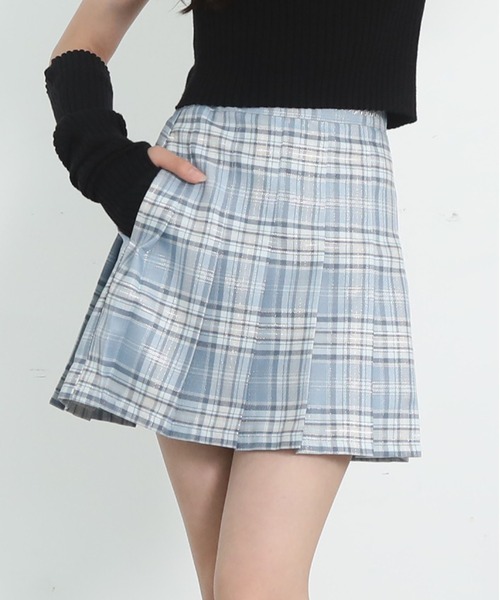 PINKHUNT（ピンクハント）の「PINKHUNT ピンクハント プリーツスカート 0795K（スカート・キッズ・ネイビー/パープル/アッシュグレー/ブルー/ベビーピンク/ライトブルー・120cm/130cm/140cm/150cm/160cm）」の2枚目の写真