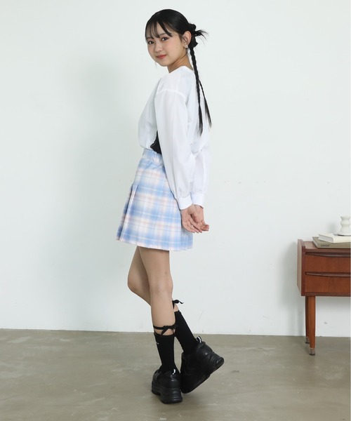 PINKHUNT（ピンクハント）の「PINKHUNT ピンクハント プリーツスカート 0795K（スカート・キッズ・ネイビー/パープル/アッシュグレー/ブルー/ベビーピンク/ライトブルー・120cm/130cm/140cm/150cm/160cm）」の15枚目の写真