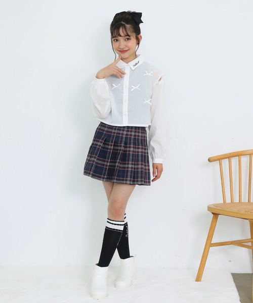 PINKHUNT（ピンクハント）の「PINKHUNT ピンクハント プリーツスカート 0795K（スカート・キッズ・ネイビー/パープル/アッシュグレー/ブルー/ベビーピンク/ライトブルー・120cm/130cm/140cm/150cm/160cm）」の18枚目の写真