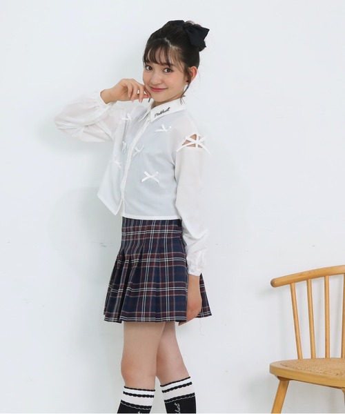 PINKHUNT（ピンクハント）の「PINKHUNT ピンクハント プリーツスカート 0795K（スカート・キッズ・ネイビー/パープル/アッシュグレー/ブルー/ベビーピンク/ライトブルー・120cm/130cm/140cm/150cm/160cm）」の19枚目の写真