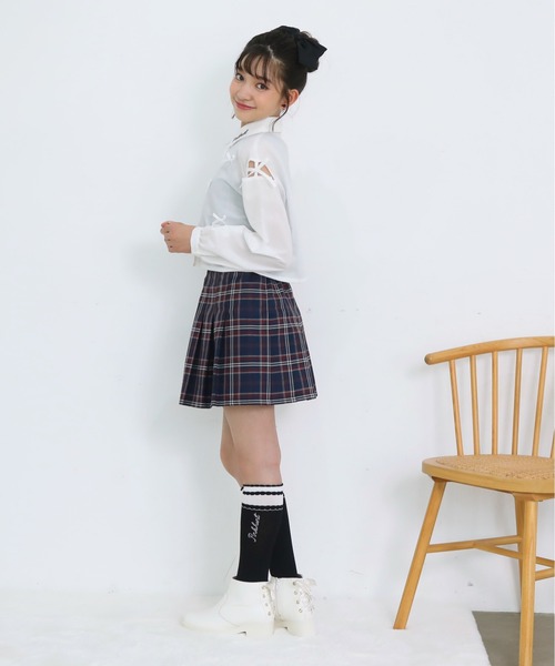 PINKHUNT（ピンクハント）の「PINKHUNT ピンクハント プリーツスカート 0795K（スカート・キッズ・ネイビー/パープル/アッシュグレー/ブルー/ベビーピンク/ライトブルー・120cm/130cm/140cm/150cm/160cm）」の20枚目の写真