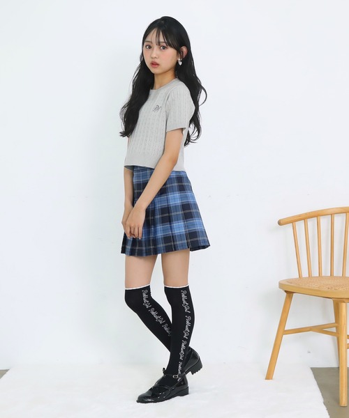 PINKHUNT（ピンクハント）の「PINKHUNT ピンクハント プリーツスカート 0795K（スカート・キッズ・ネイビー/パープル/アッシュグレー/ブルー/ベビーピンク/ライトブルー・120cm/130cm/140cm/150cm/160cm）」の9枚目の写真