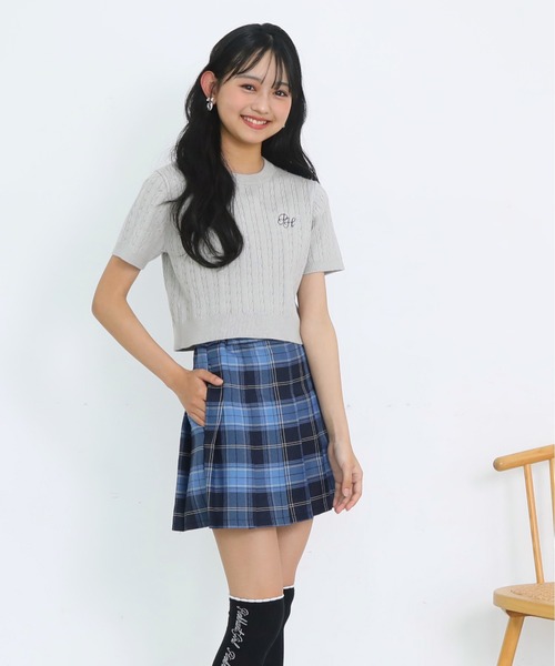 PINKHUNT（ピンクハント）の「PINKHUNT ピンクハント プリーツスカート 0795K（スカート・キッズ・ネイビー/パープル/アッシュグレー/ブルー/ベビーピンク/ライトブルー・120cm/130cm/140cm/150cm/160cm）」の8枚目の写真