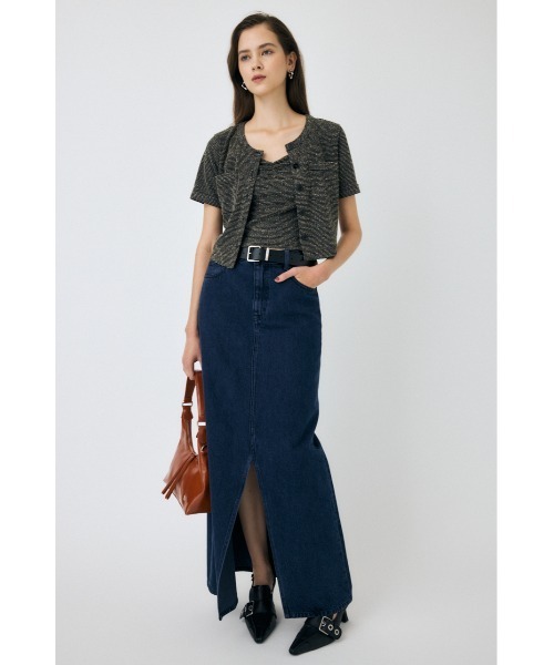 セール】【25年AW新作】BOUCLE TWEED ハーフスリーブカーディガン