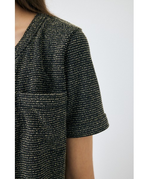 MOUSSY(マウジー)の「BOUCLE TWEED ハーフスリーブカーディガン(カーディガン/ボレロ・レディース・ブラック系その他/ブラック・FREE)」の14枚目の写真