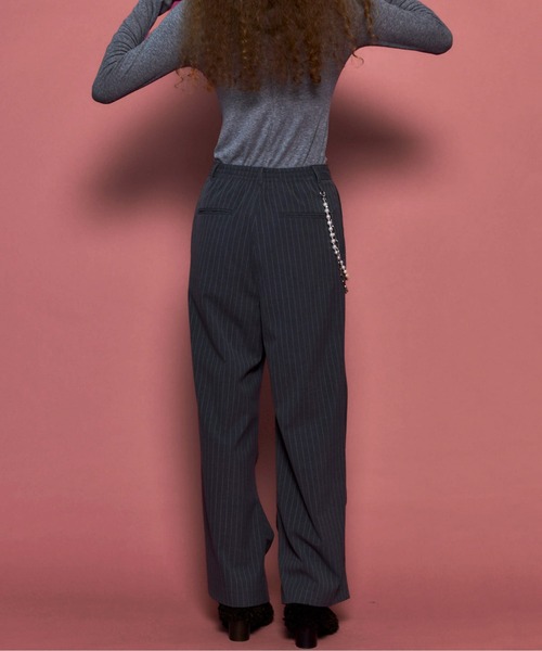 MAISON SPECIAL(メゾンスペシャル)の「With Chain Belt Draped Hem Slacks/チェーンベルト付きドレープヘムスラックス【MAISON SPECIAL/メゾンスペシャル】■セットアップ対応■(スラックス・レディース・グレー/ベージュ/ネイビー・36/38)」の21枚目の写真