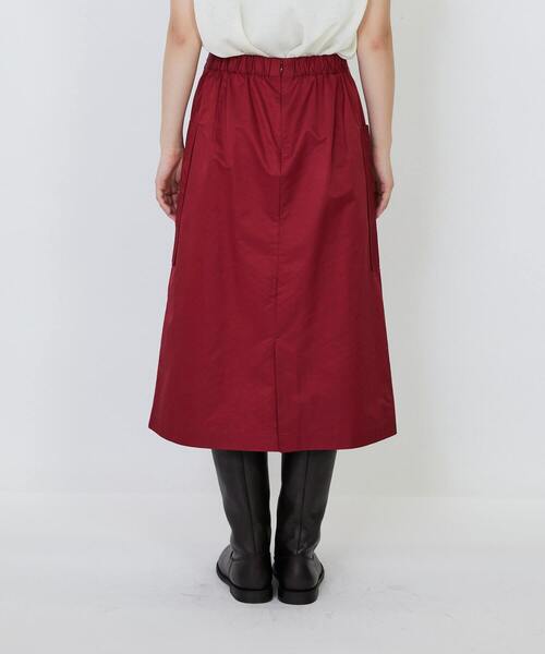 LOISIR(ロワズィール)の「【MTサイズ有り】エステルコットンタフタミモレスカート(スカート・レディース・ブラック/レッド・MT/M)」の22枚目の写真