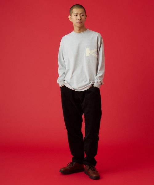 KAVU(カブー)の「KAVU/カブー K Patch LS Tee L/S Tee/ケーパッチ(Tシャツ/カットソー・メンズ・ライトグレー/ネイビー/イエロー・MEDIUM/LARGE/X-LARGE)」の18枚目の写真