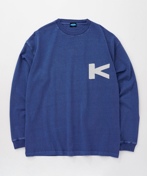 KAVU(カブー)の「KAVU/カブー K Patch LS Tee L/S Tee/ケーパッチ(Tシャツ/カットソー・メンズ・ライトグレー/ネイビー/イエロー・MEDIUM/LARGE/X-LARGE)」の12枚目の写真