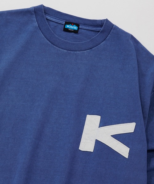 KAVU(カブー)の「KAVU/カブー K Patch LS Tee L/S Tee/ケーパッチ(Tシャツ/カットソー・メンズ・ライトグレー/ネイビー/イエロー・MEDIUM/LARGE/X-LARGE)」の16枚目の写真