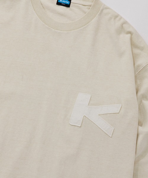 KAVU(カブー)の「KAVU/カブー K Patch LS Tee L/S Tee/ケーパッチ(Tシャツ/カットソー・メンズ・ライトグレー/ネイビー/イエロー・MEDIUM/LARGE/X-LARGE)」の11枚目の写真