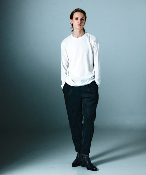 5351 POUR LES HOMMES（ゴーサンゴーイチプールオム）の「シャーリング ジャガード 長袖Tシャツ（Tシャツ/カットソー・メンズ・グレイッシュベージュ/ブラック/ホワイト・46/48/44/50）」の7枚目の写真