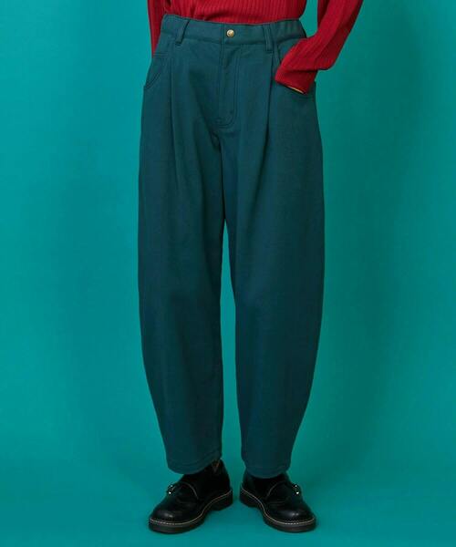 FRAPBOIS(フラボア)の「カーブツイル パンツ(その他パンツ・レディース・キナリ/グリーン/オリーブ・0/1)」の3枚目の写真