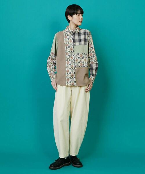 FRAPBOIS(フラボア)の「カーブツイル パンツ(その他パンツ・レディース・キナリ/グリーン/オリーブ・0/1)」の16枚目の写真