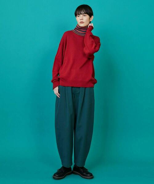 FRAPBOIS(フラボア)の「カーブツイル パンツ(その他パンツ・レディース・キナリ/グリーン/オリーブ・0/1)」の22枚目の写真