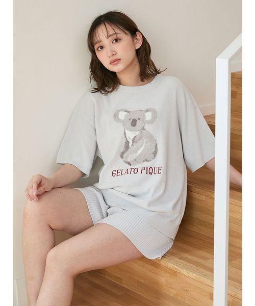 gelato pique ルームウェア　コアラ　セット ラッピング済み】コアラジャガードプルオーバー&ショートパンツ