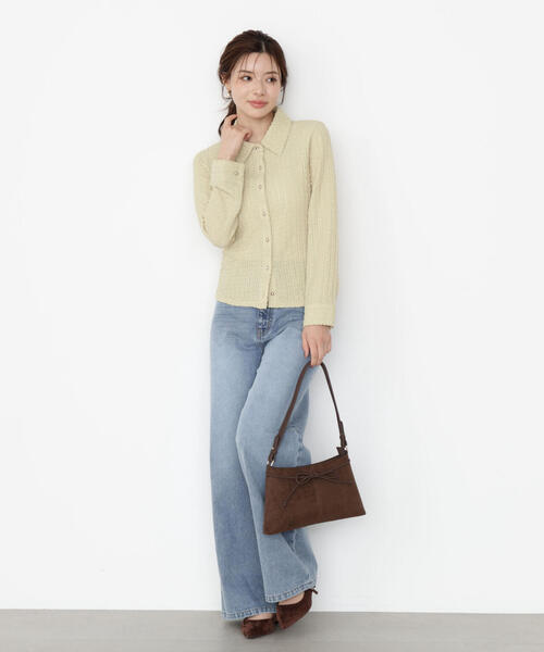 PROPORTION BODY DRESSING(プロポーションボディドレッシング)の「<ハンドウォッシャブル>アイレットレースシャツ / 1215260902(Tシャツ/カットソー・レディース・ブラック/ホワイト系その他/イエロー・FREE)」の14枚目の写真