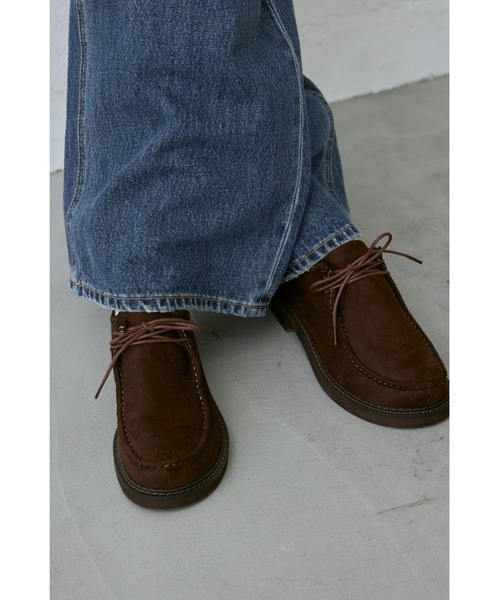 un/neu(アンノイ)の「スウェードモカシンシューズ / select item(モカシン/デッキシューズ・レディース・ブラック/ブラウン・LARGE/MEDIUM/SMALL)」の20枚目の写真