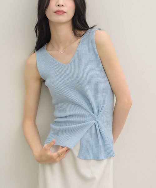 NEUNA（ヌナ）の「４wayニットタンク（ニット/セーター・レディース・ピンク/ブラック/ブルー・FREE）」の7枚目の写真