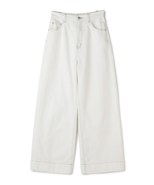 CROSS FUNCTION（クロスファンクション）の「《撥水》FRESH DENIM デニムワイドバギーパンツ【CROSS FUNCTION/クロスファンクション】（デニムパンツ・レディース・ホワイト/ネイビー/サックスブルー・TLL/TL/TM/LL/L/M）」の14枚目の写真