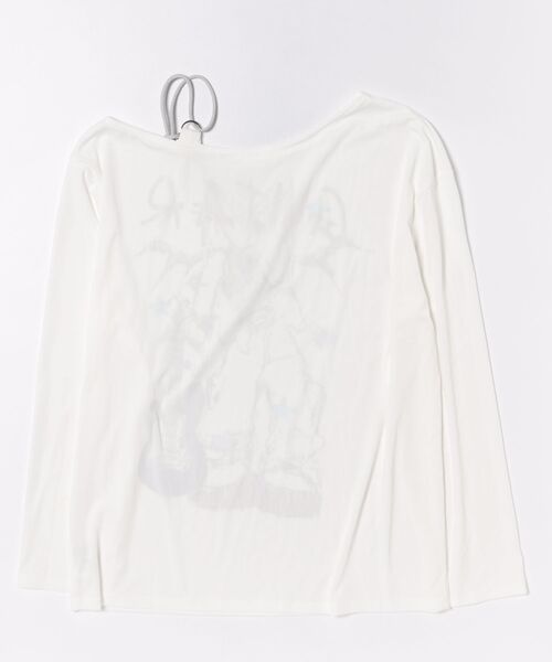 GEMEDA(ジェメダ)の「プリントショルダーオープンロンT(Tシャツ/カットソー・レディース・イエロー/ホワイト・M)」の11枚目の写真