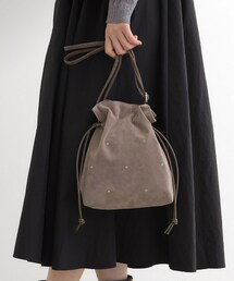 grove | スタッズスエード調巾着ショルダー(ショルダーバッグ)