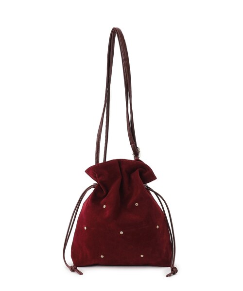 grove（グローブ）の「スタッズスエード調巾着ショルダー（ショルダーバッグ・レディース・ナチュラル/ブラック/ボルドー・00）」の16枚目の写真