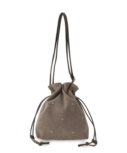 grove（グローブ）の「スタッズスエード調巾着ショルダー（ショルダーバッグ・レディース・ナチュラル/ブラック/ボルドー・00）」の15枚目の写真