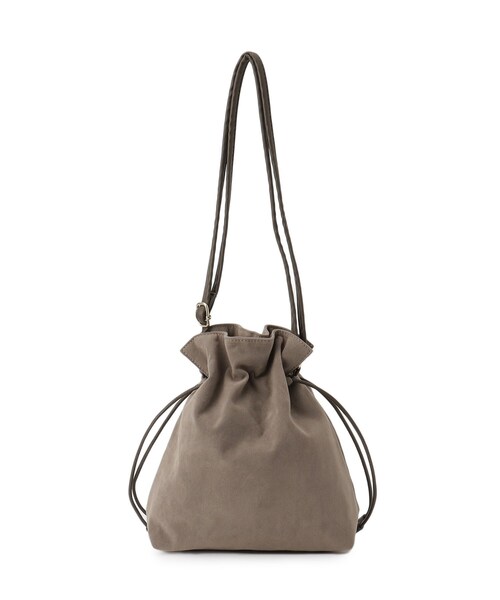 grove（グローブ）の「スタッズスエード調巾着ショルダー（ショルダーバッグ・レディース・ナチュラル/ブラック/ボルドー・00）」の14枚目の写真