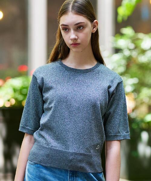 【洗える/きれいめ】ラメニットプルオーバー