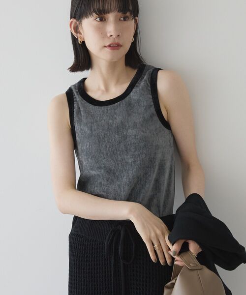セール】配色ベロアタンクトップ（タンクトップ）｜AMERICAN