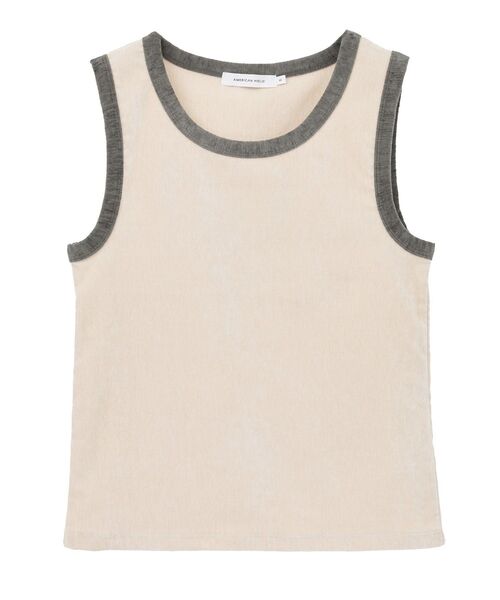 AMERICAN HOLIC（アメリカンホリック）の「配色ベロアタンクトップ（タンクトップ・レディース・チャコールグレー/ホワイト系その他2・L/M）」の20枚目の写真