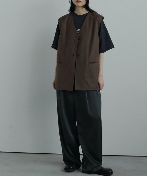 anuke/アンヌーク] Vネック ステッチベスト（ベスト）｜anuke