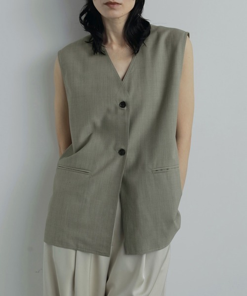 anuke/アンヌーク] Vネック ステッチベスト（ベスト）｜anuke