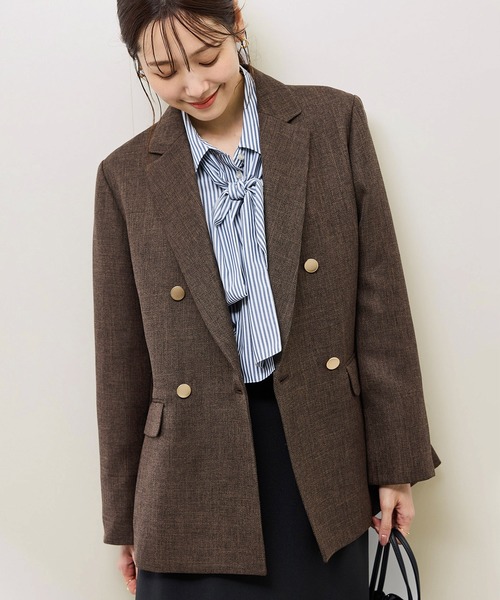 スリートーンツイードジャケット/セットアップ対応（テーラード