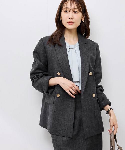 ROPE' PICNIC（ロペピクニック）の「スリートーンツイードジャケット/セットアップ対応（テーラードジャケット・レディース・チャコールグレー/ダークブラウン・M/L）」の11枚目の写真
