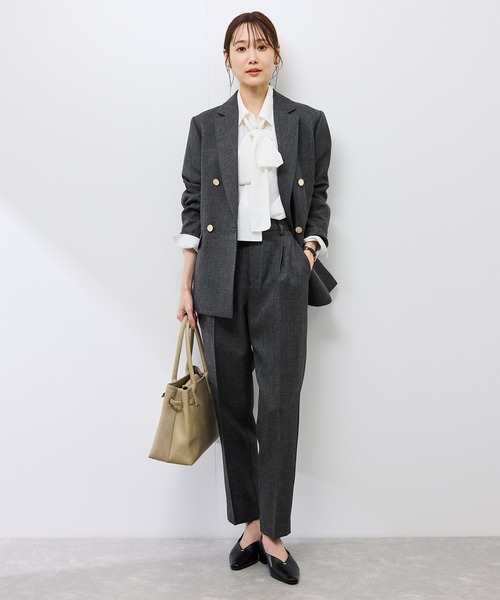 ROPE' PICNIC（ロペピクニック）の「スリートーンツイードジャケット/セットアップ対応（テーラードジャケット・レディース・チャコールグレー/ダークブラウン・M/L）」の12枚目の写真