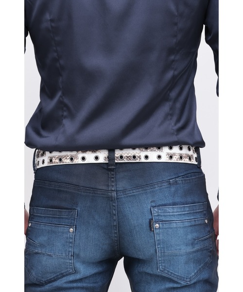 TORNADO MART（トルネードマート）の「ﾃﾞｭｱﾙﾌｧﾝｸﾞﾊﾟｯﾁﾍﾞﾙﾄ（ベルト・メンズ・ホワイト/ブラック・FREE）」の6枚目の写真