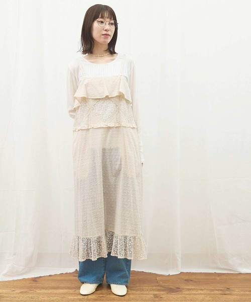 fig Ｌondon（フィグロンドン）の「●Minmin cami dress（ワンピース・レディース・ブラック/アイボリー・FREE）」の6枚目の写真