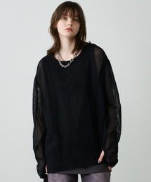 AFF AIVER（エイエフエフアイバー）の「AFF AIVER　カットオフメッシュプルオーバー（Tシャツ/カットソー）」