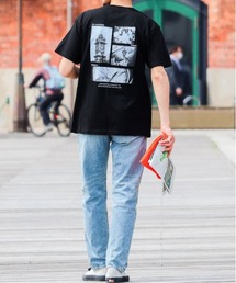 /バックプリント　コットンTシャツ/