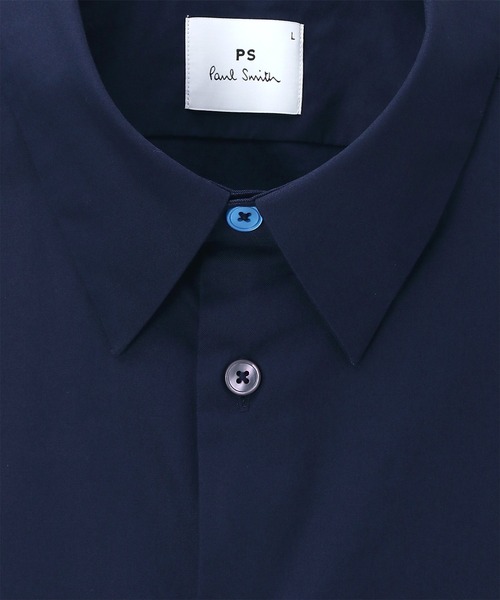 PS Paul Smith(ピーエスポールスミス)の「マルチカラーボタン 半袖シャツ / 553114 619PNC(シャツ/ブラウス・メンズ・ネイビー・SMALL/MEDIUM/LARGE/X-LARGE/XX-LARGE)」の2枚目の写真