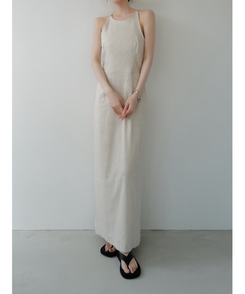 american sleeve linen dress
