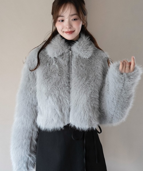 PLEIN SUDプレインスッド レザー毛皮ジャケット フランス製 PLEIN SUD