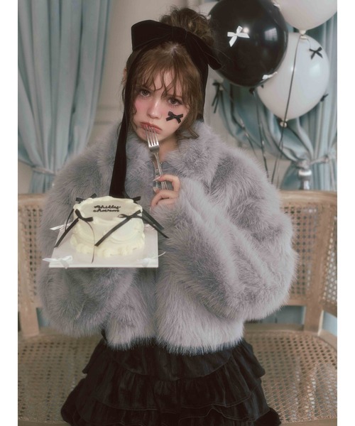 セール】【25年秋冬新作】フェイクファーコート/ ブルゾン/ ショート丈