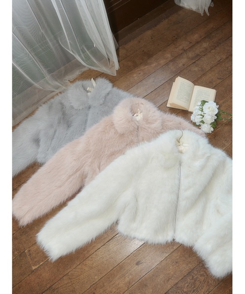 セール】【25年秋冬新作】フェイクファーコート/ ブルゾン/ ショート丈