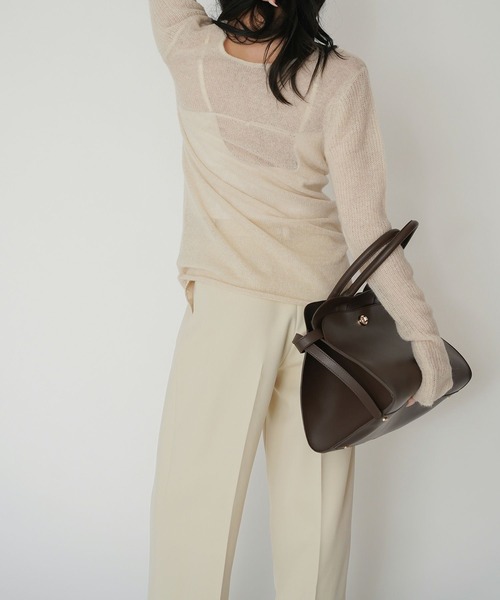 KINO THE KEI(キノザケイ)の「ワイド ストレート スラックス KINO THE KEI(その他パンツ・レディース・ブラック/ベージュ/グレー・S/M)」の18枚目の写真