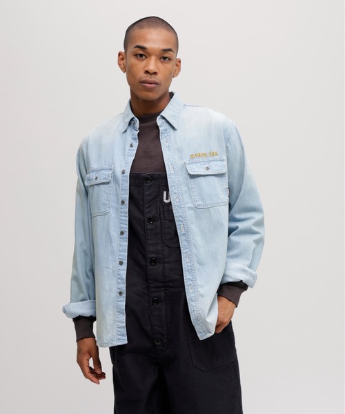 AVIREX(アヴィレックス)の「EMB DENIM SHIRT "HAYDEN VALLEY" / 刺繍 デニムシャツ ヘイデンバレー / AVIREX / アヴィレックス(シャツ/ブラウス・メンズ・ライトインディゴブルー/インディゴブルー・XX-LARGE/X-LARGE/LARGE/MEDIUM)」の10枚目の写真