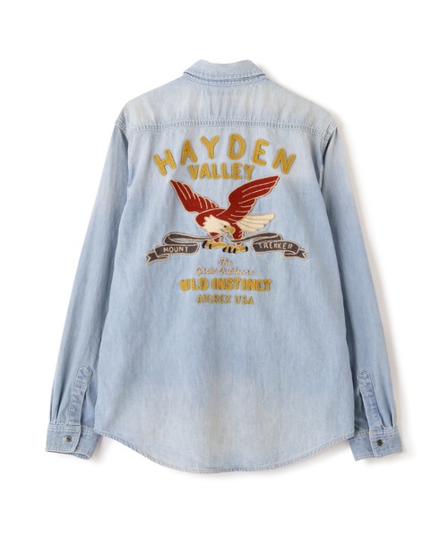 キャピタル デニムシャツ XL ネイティブ 刺繍 ブリーチ キャピタル デニムシャツ XL ネイティブ 刺繍 ブリーチ